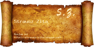 Strausz Zita névjegykártya